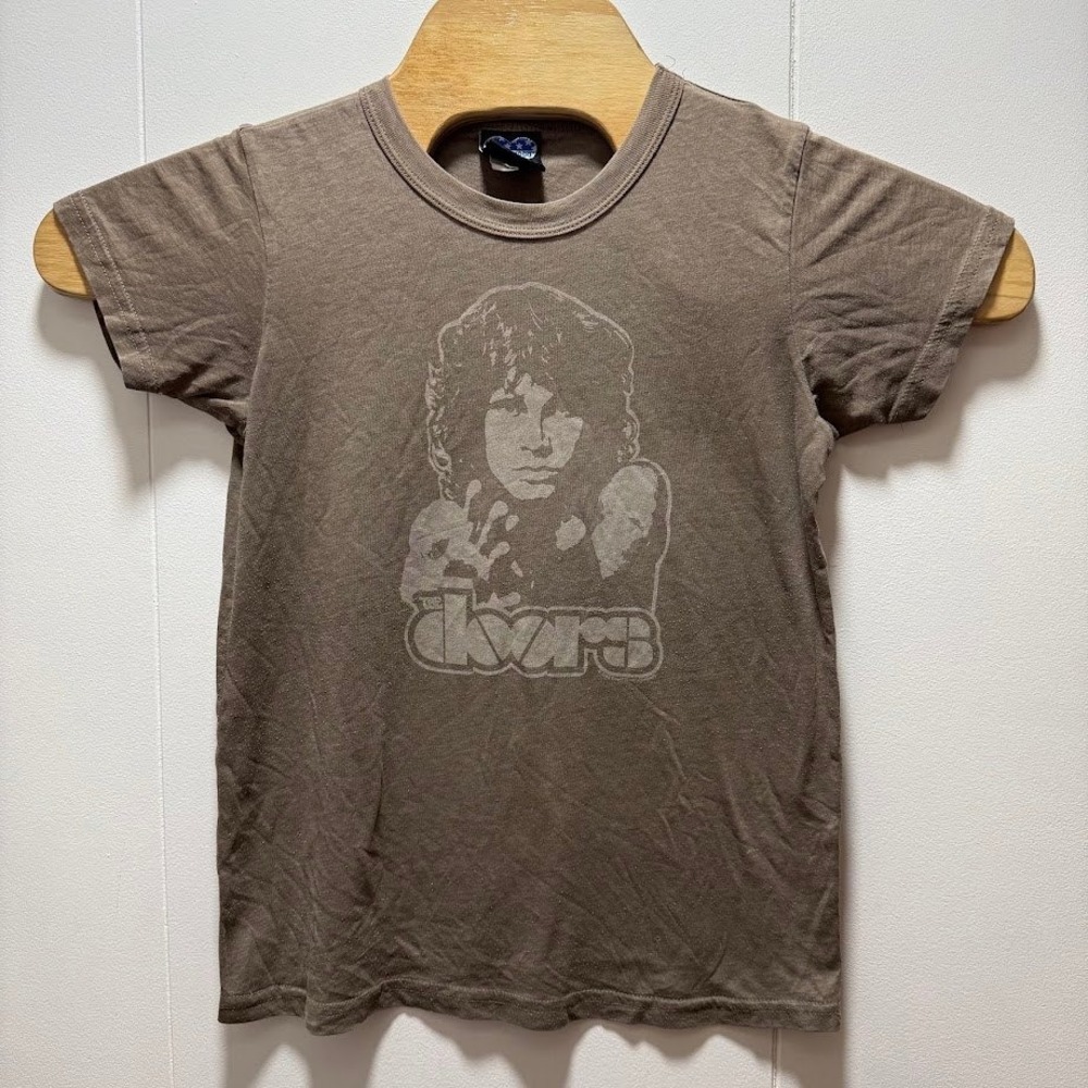 Junk Food The Doors Jim Morrison Graphic T-Shirt Brown Vintage Style Rock Tee L